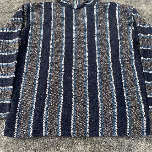 Cienfuegos Boho Striped Hooded Baja Hoodie Size Medium - Picture 5 of 7